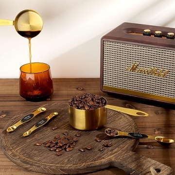 GuDoQi Gold Magnetic Measuring Cups & Spoons Set