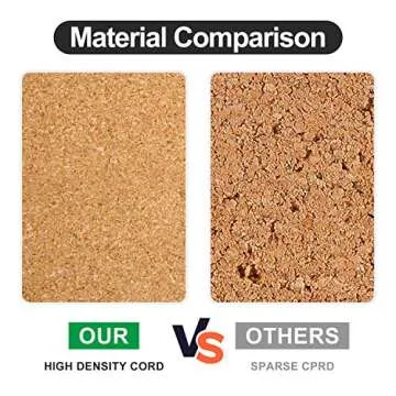 AkTop Cork Board Bulletin Board 12x12, White Framed Corkboard 4 Pack, Small Square Pin Board for Wall, Mini Thick Cork Tiles with 16 Push Pin Wood Clips for School, Home & Office