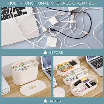 Yesesion Stylish Cable Organizer Box for Home and Office