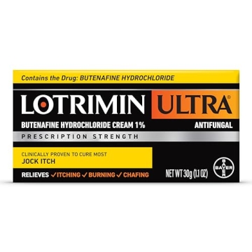 Lotrimin Ultra Antifungal Jock Itch Cream with Butenaﬁne Hydrochloride, Jock Itch Treatment for Me...