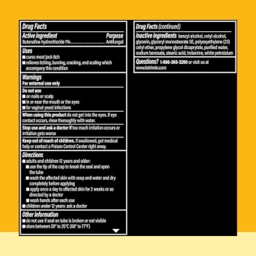 Lotrimin Ultra Antifungal Jock Itch Cream with Butenaﬁne Hydrochloride, Jock Itch Treatment for Men, Women, and Kids Over The Age of 12, 1.1 oz Tube