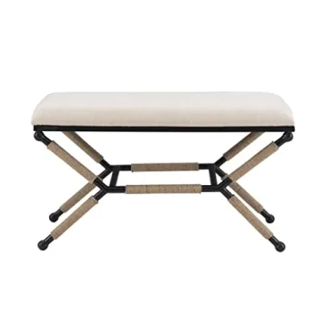 Versatile Linon Farrow Bench for Boho Decor Style