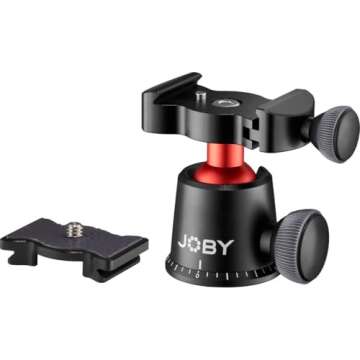 JOBY Ballhead 3K PRO Black - Compact and Precise for Mirrorless Cameras