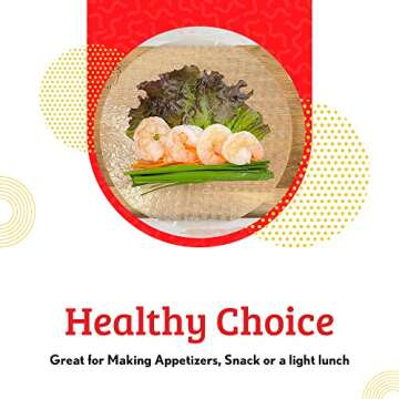 Cathay Fresh Spring Roll Rice Paper Wrappers, Rice Paper Wrappers for Fresh Rolls-25 Sheets, Non-GMO, Gluten-Free, Low Carb, Vietnamese Summer Wrap with Natural Ingredients, Veggie Wrap