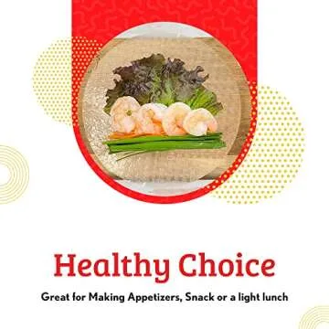 Cathay Fresh Spring Roll Rice Paper Wrappers, Rice Paper Wrappers for Fresh Rolls-25 Sheets, Non-GMO, Gluten-Free, Low Carb, Vietnamese Summer Wrap with Natural Ingredients, Veggie Wrap