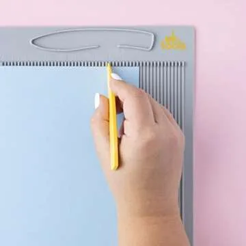 EK Tools Mini Scoring Board, 7.5"x9.75", with Bone Folder, Scoreboard for Paper Crafting, Make Envelopes, Cards, Precision Photos, and More