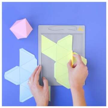 EK Tools Mini Scoring Board, 7.5"x9.75", with Bone Folder, Scoreboard for Paper Crafting, Make Envelopes, Cards, Precision Photos, and More