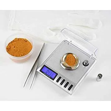 Gemini-20 Milligram Scale – 20g x 0.001g Precision Digital Scale in Silver & Black – Includes Ca...