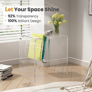 Elegant Iridescent Acrylic Side Table for Stylish Interiors