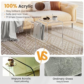 Elegant Iridescent Acrylic Side Table for Stylish Interiors