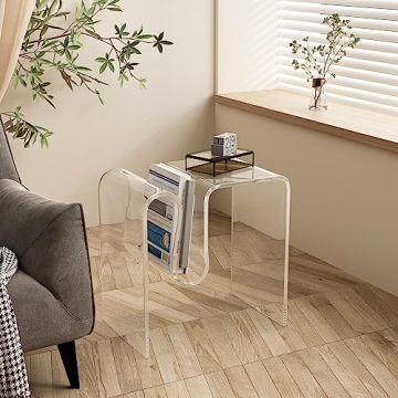 Elegant Iridescent Acrylic Side Table for Stylish Interiors