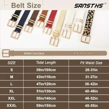 Buy SANSTHS 3 Pack Women Leather Belts Fashion Stylish