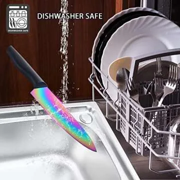 Marco Almond Rainbow Titanium Knife Set 14-Piece