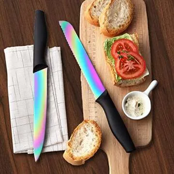 Marco Almond Rainbow Titanium Knife Set 14-Piece