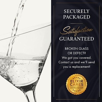 Elegant Elixir Glassware Martini Glasses Set of 4