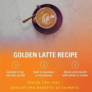 Turmaquik 3.2 Ounce Organic Golden Milk Turmeric Latte Mix – Superfood Blend with Ginger, Black Pepper, Curcumin, Cinnamon, and Cardamom – Non-GMO, Vegan, Keto, Ayurvedic Wellness Drink
