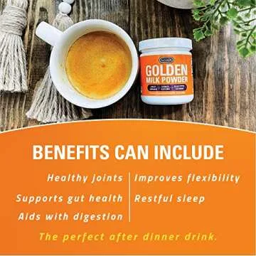 Turmaquik 3.2 Ounce Organic Golden Milk Turmeric Latte Mix – Superfood Blend with Ginger, Black Pepper, Curcumin, Cinnamon, and Cardamom – Non-GMO, Vegan, Keto, Ayurvedic Wellness Drink