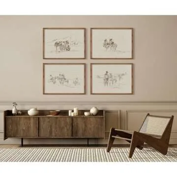 Western Cowboy Vintage Canvas Wall Art for Home Decor