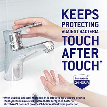 MICROBAN Disinfectant Spray, 24 Hour Sanitizing and Antibacterial Spray, All Purpose Cleaner, Citrus Scent, 4 Count, 22 fl oz Each