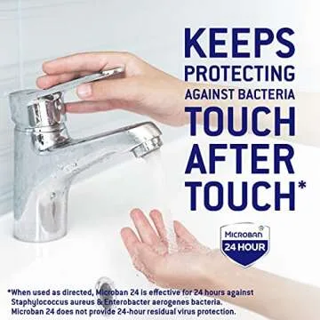 MICROBAN Disinfectant Spray, 24 Hour Sanitizing and Antibacterial Spray, All Purpose Cleaner, Citrus Scent, 4 Count, 22 fl oz Each