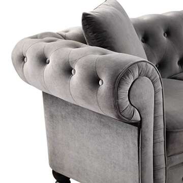 L-Shaped Velvet Tufted Sectional Sofa Set for Your Home