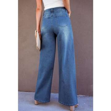 GRAPENT Women High Waisted Wide Leg Jeans for All Seasons