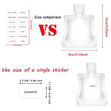 ONLYKXY 280pcs Clear Bathroom Labels Waterproof Beauty Organization Refillable Bottle Stickers Skin ...