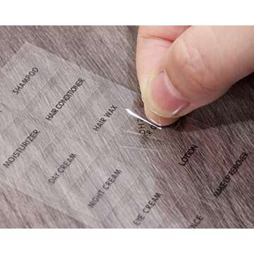 ONLYKXY 280pcs Clear Bathroom Labels Waterproof Beauty Organization Refillable Bottle Stickers Skin Care Product Sub-Bottling Label Shampoo Body wash Dispenser Sticker,Lotion Cream Toner Makeup Label