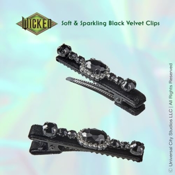 Scünci WICKED Elphaba Rhinestone Salon Clips Glamorous Hold
