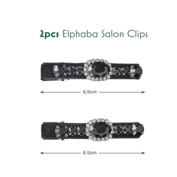 Scünci WICKED Elphaba Rhinestone Salon Clips Glamorous Hold