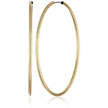 GUESS "Basic" Gold Large Endless Hoop Earrings for Effortless Style