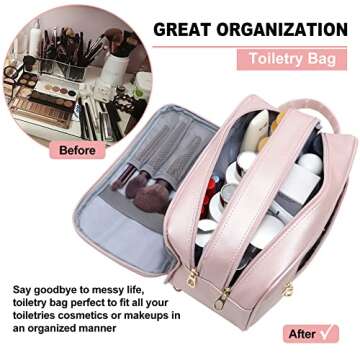 Travel-Accessories Makeup Bag for Women,Water Resistant Toiletry-Bag-For-Travel-Essentials,Dorm Room...