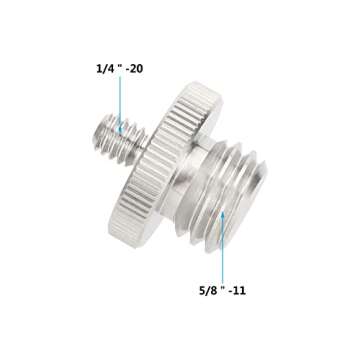 CAMVATE 5/8"-11 Male to 1/4"-20 Male Survey Adapter for Tripod Laser Level Bosch - 3286