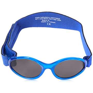 Banz Bubzee Baby Sunglasses, 0-24 Months – Ocean Blue – 100% UV Eye Protection, Sun Glare Reduct...