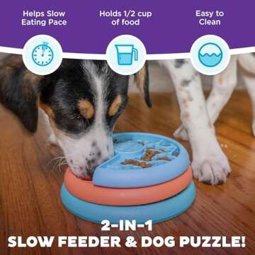 Outward Hound by Nina Ottosson Puppy Lickin' Layers Interactive Dog Puzzle Feeder, Level 2 Intermedi...