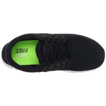 Nike Men's Free 5.0+ Breathe Running Black / Metallic Dark Grey / White Synthetic Shoe - 9 D(M) US