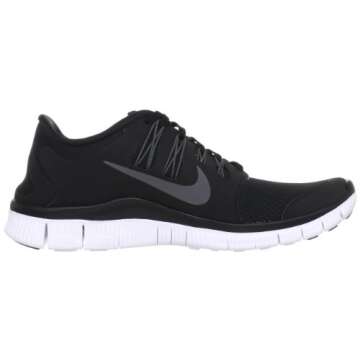 Nike Men's Free 5.0+ Breathe Running Black / Metallic Dark Grey / White Synthetic Shoe - 9 D(M) US