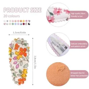 40 PCS Stylish Toddler Snap Hair Clips for Infants