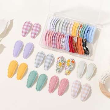 40 PCS Stylish Toddler Snap Hair Clips for Infants