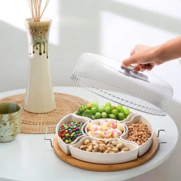 Yarlung Ceramic Divided Serving Dishes with Lid