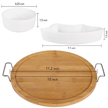 Yarlung Ceramic Divided Serving Dishes with Lid