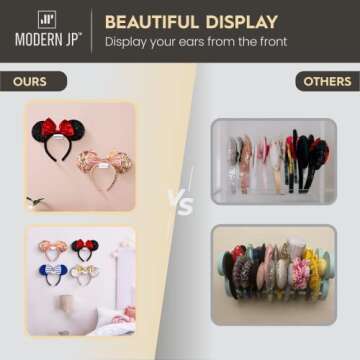Modern JP Adhesive Hooks for Disney Ears - 8-Pack Display