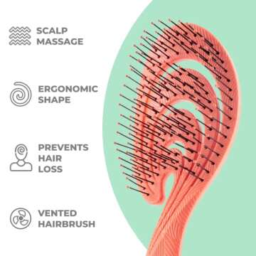 Ninabella Detangler Brush for Gentle & Eco-Friendly Care