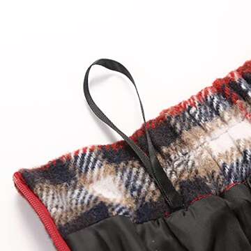 IDEALSANXUN Womens High Elastic Waist Maxi Skirt A-line Plaid Winter Warm Flare Long Skirt (X-Small, Long Wine)