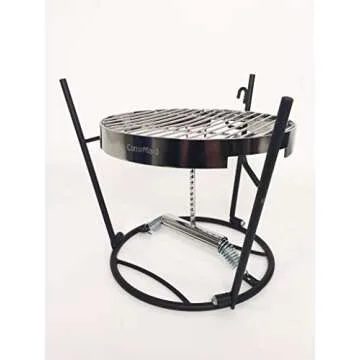 CampMaid Flip Grill & Trivet - Portable Grill Grate for Outdoor Cooking - Portable BBQ Grill Grate & Trivet - Multipurpose BBQ Accessory for Steaming, Grilling, Smoking, & More