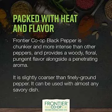 Frontier Co-op Organic Medium Ground Black Pepper, 1lb