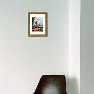 Golden State Art Elegant 11x14 Photo Frame with Mat for 8x10 Pictures