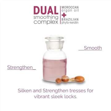 GIOVANNI 2chic Ultra-Sleek Flat Iron Styling Mist - Brazilian Phyto-Keratin & Moroccan Argan Oil, He...