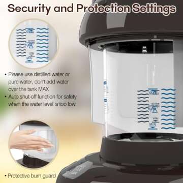 Hair Steamer Kingsteam 2 in 1 Ozone Facial Steamer, Design for Personal Care Use at Home or Salon Barber (Coffee)