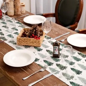 ARKENY 13x72 Merry Christmas Table Runner for Festive Decor